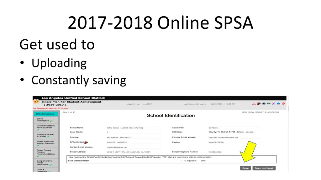 2017 2018 online spsa get used to uploading