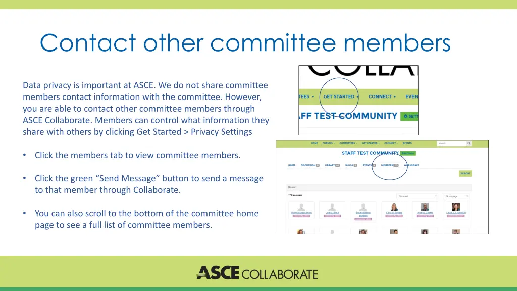 contact other committee members