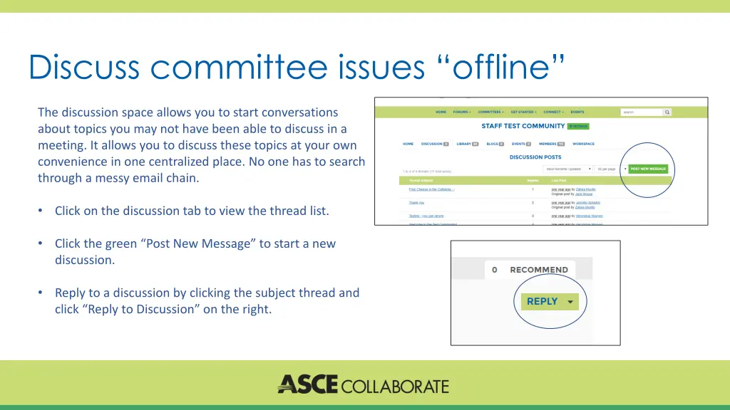 discuss committee issues offline