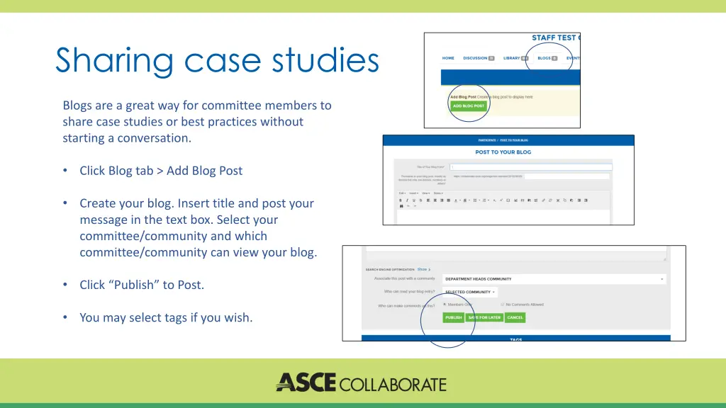 sharing case studies