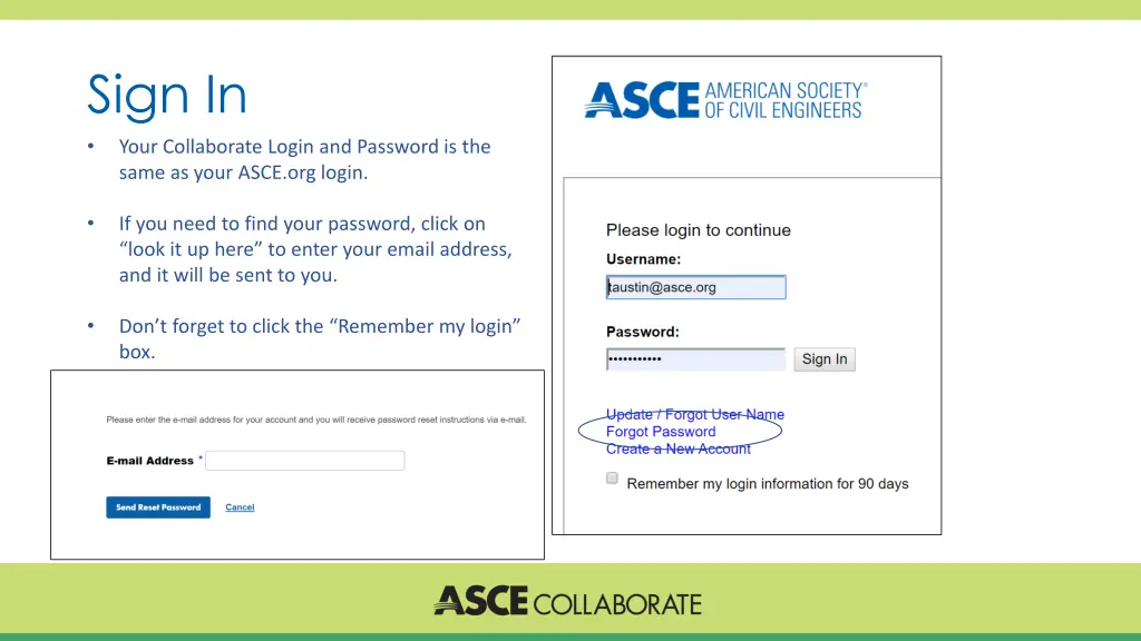 sign in your collaborate login and password