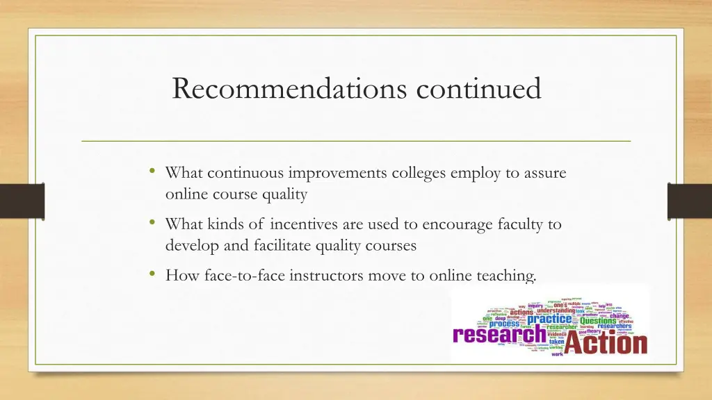 recommendations continued 1