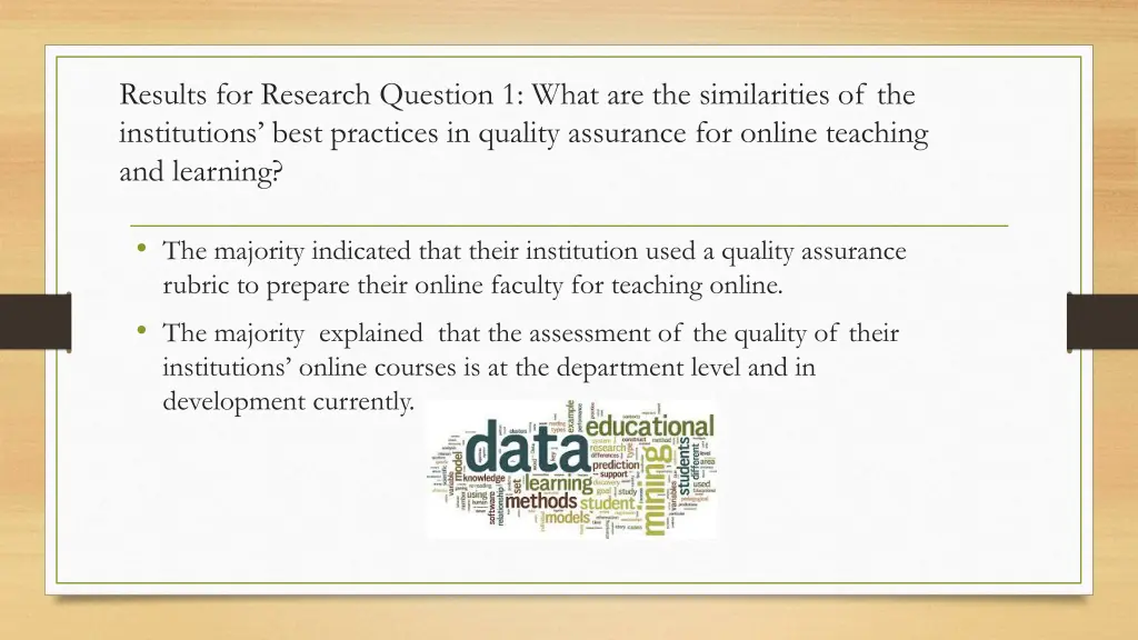 results for research question 1 what 1