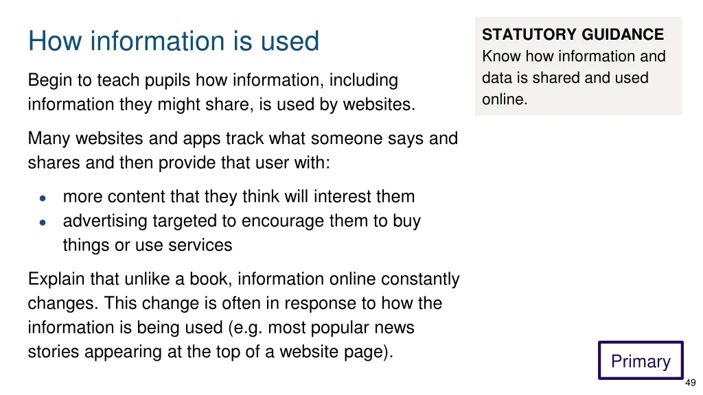 how information is used