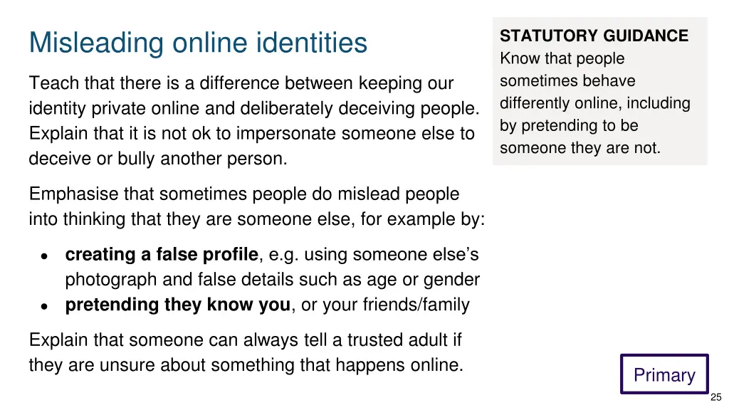 misleading online identities