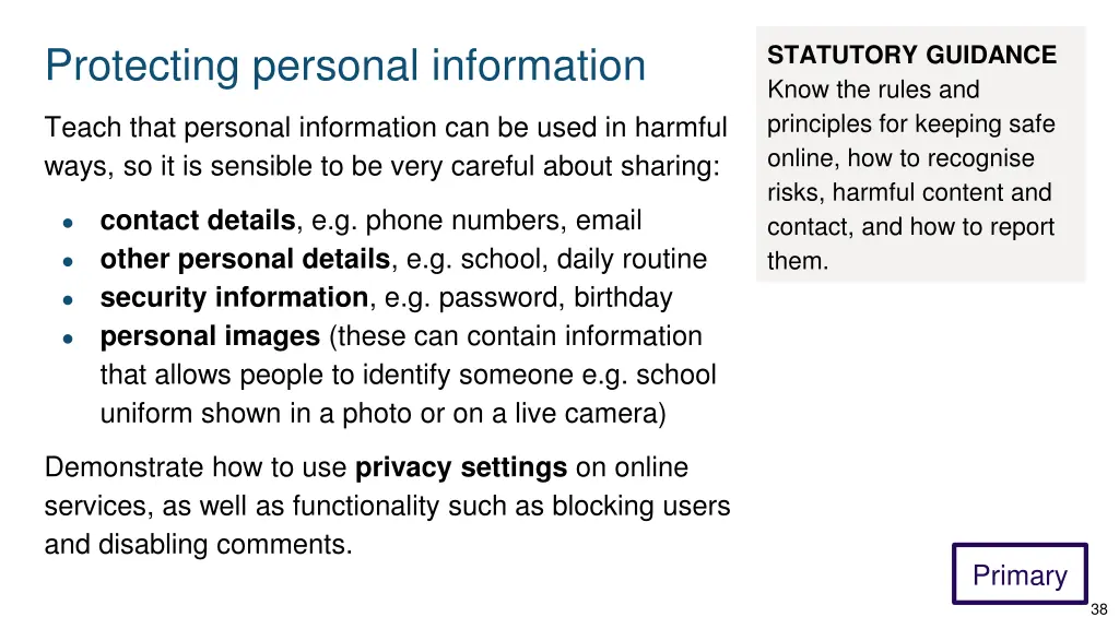 protecting personal information