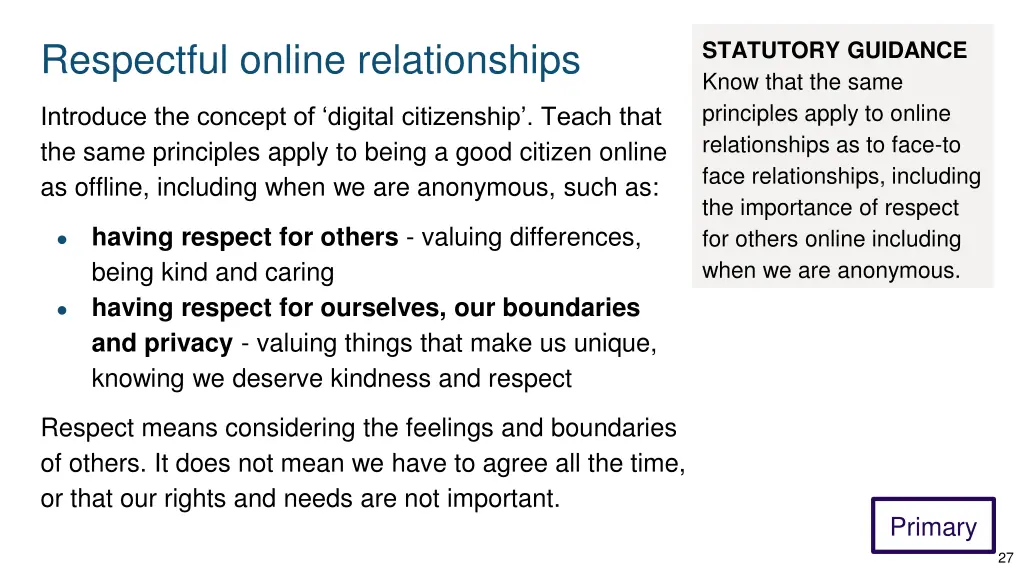 respectful online relationships