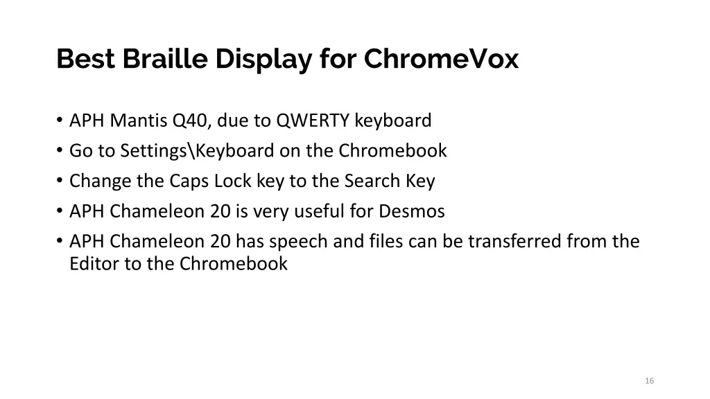 best braille display for chromevox