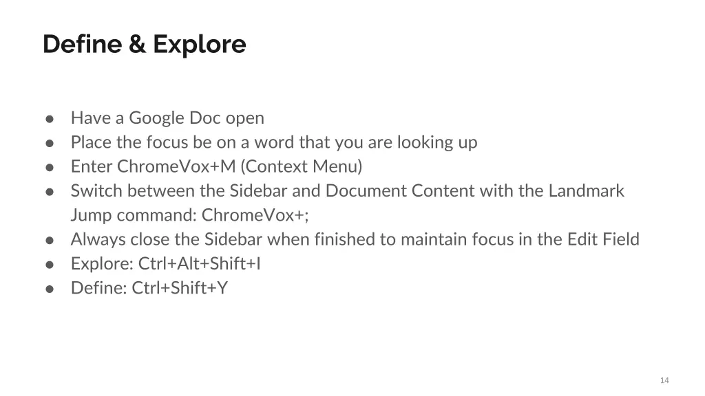 define explore