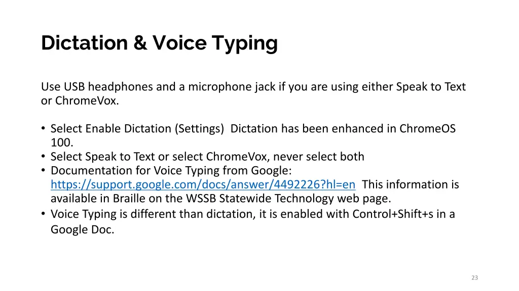 dictation voice typing