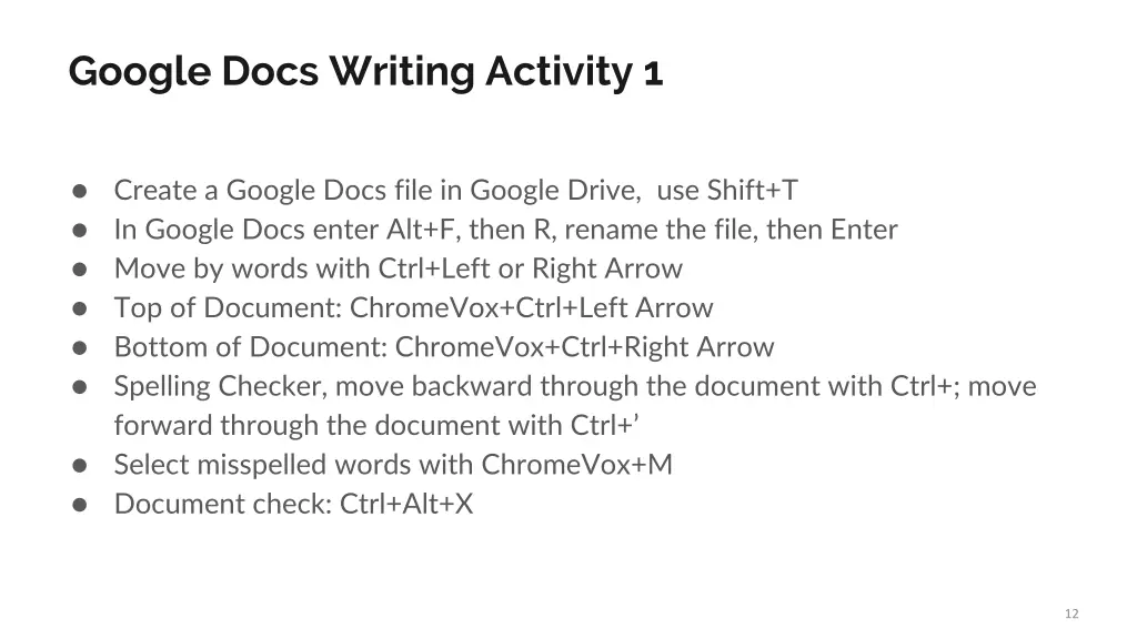 google docs writing activity 1