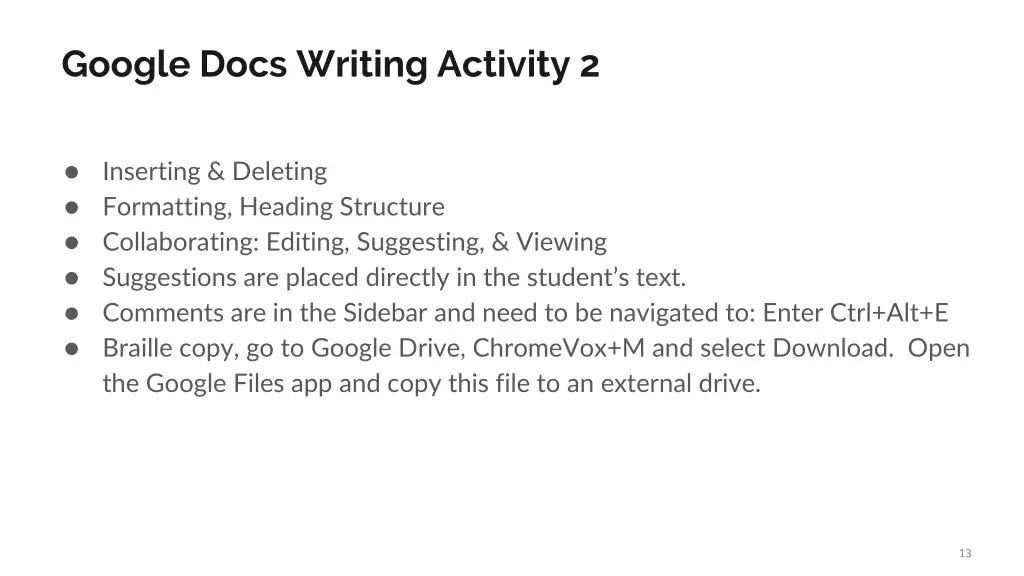 google docs writing activity 2