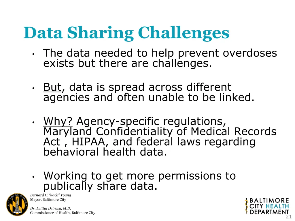 data sharing challenges