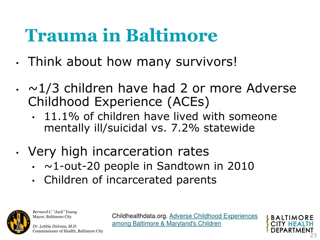 trauma in baltimore 1