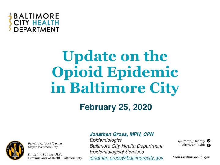 update on the opioid epidemic in baltimore city