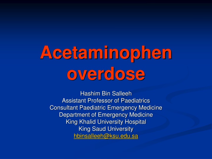 acetaminophen overdose