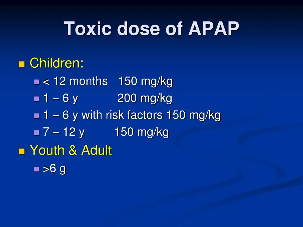 toxic dose of apap