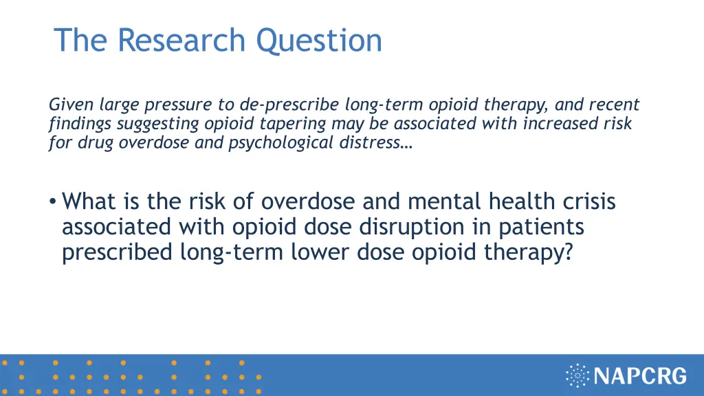the research question