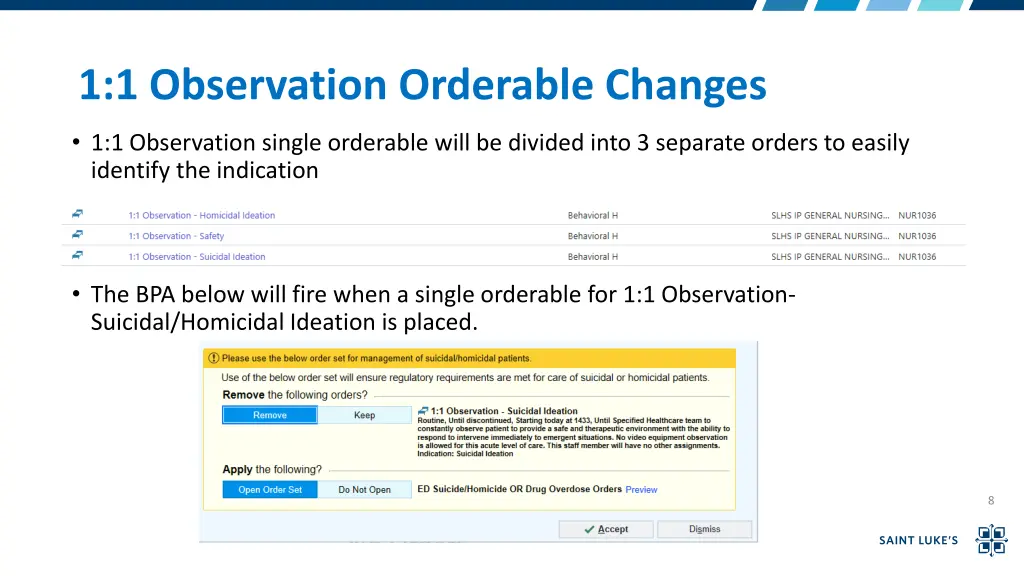 1 1 observation orderable changes