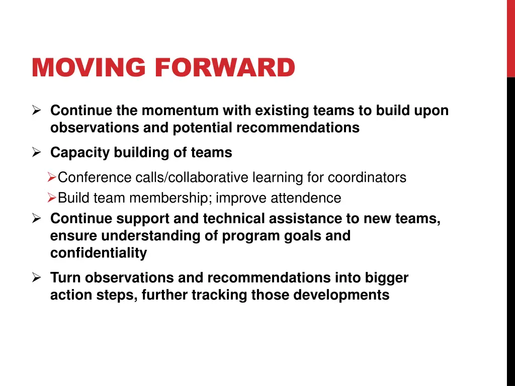 moving forward