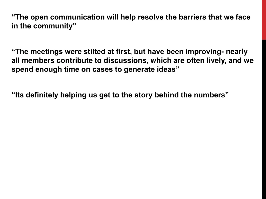 the open communication will help resolve
