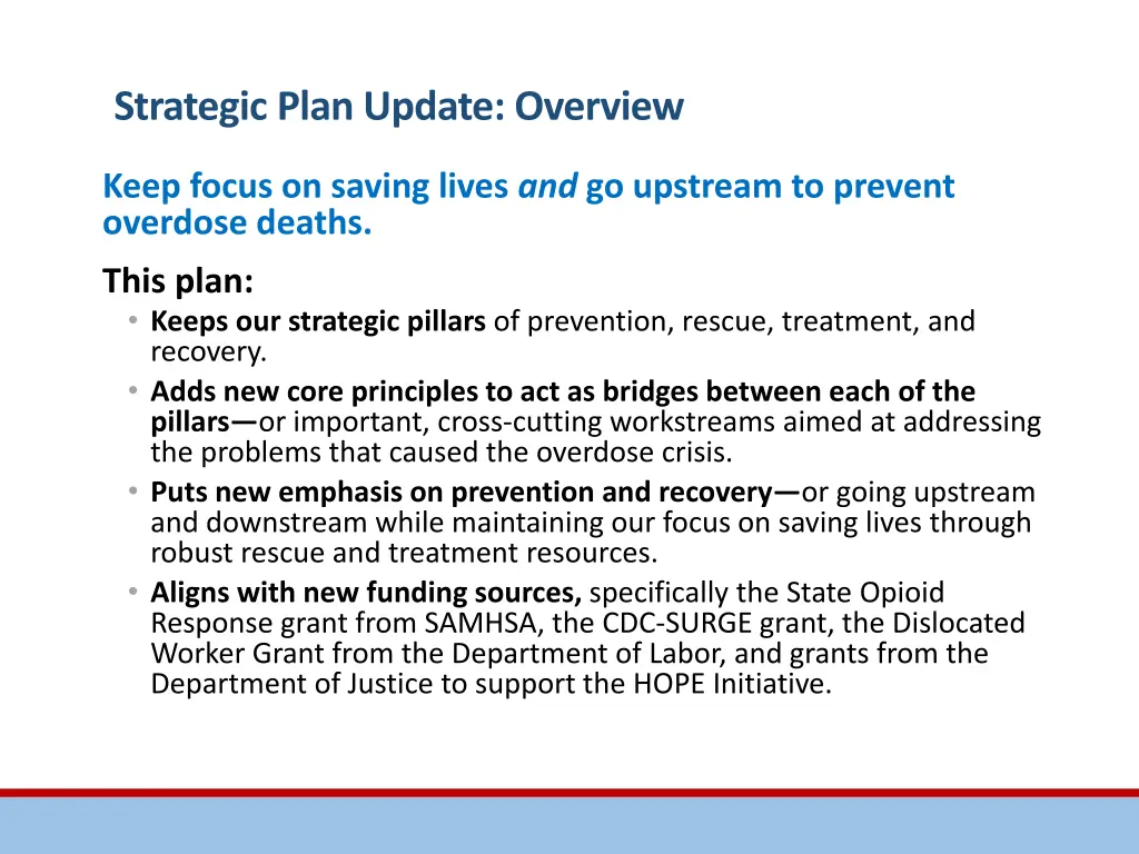 strategic plan update overview