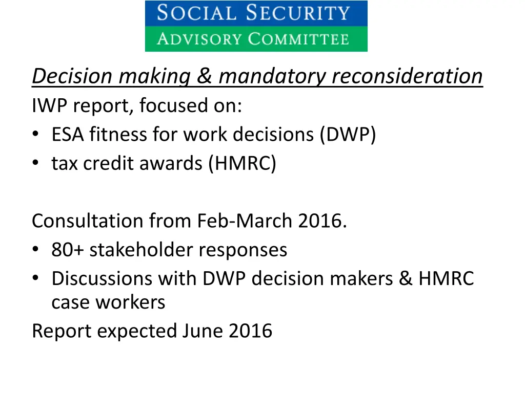 decision making mandatory reconsideration