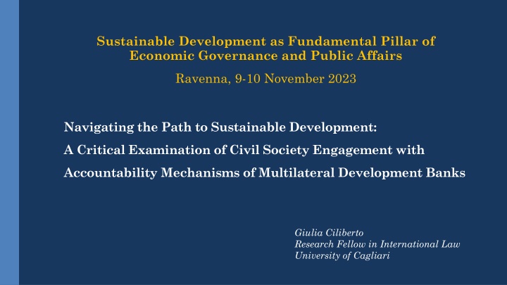 sustainable development as fundamental pillar