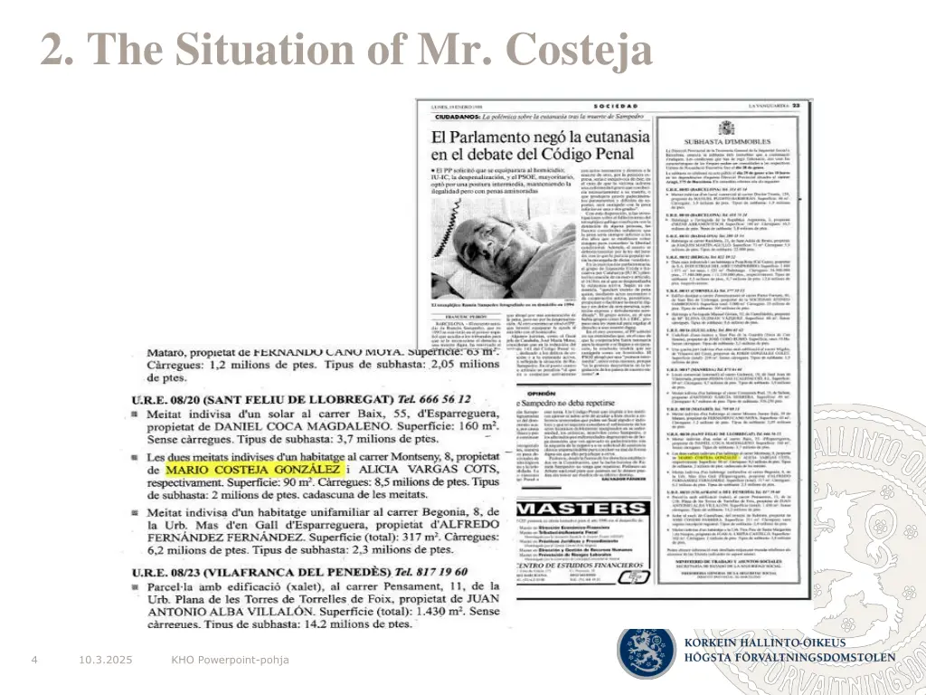 2 the situation of mr costeja