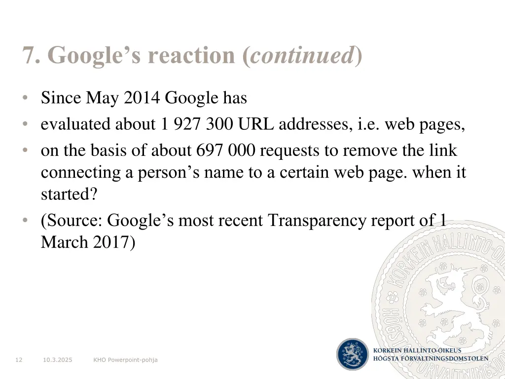 7 google s reaction continued