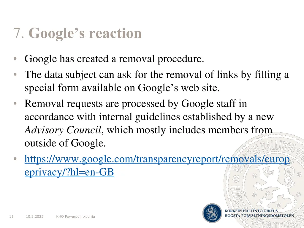 7 google s reaction
