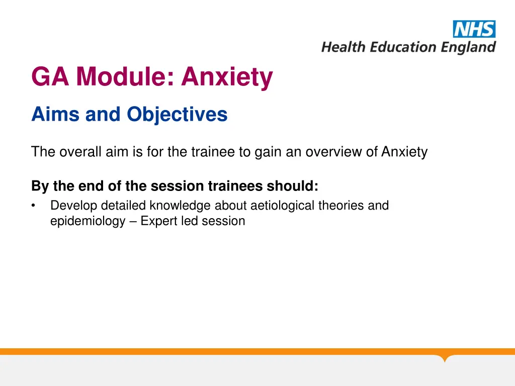 ga module anxiety