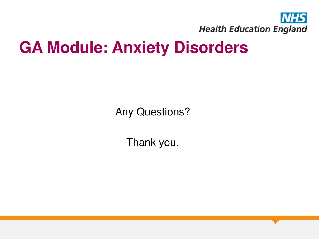 ga module anxiety disorders 10