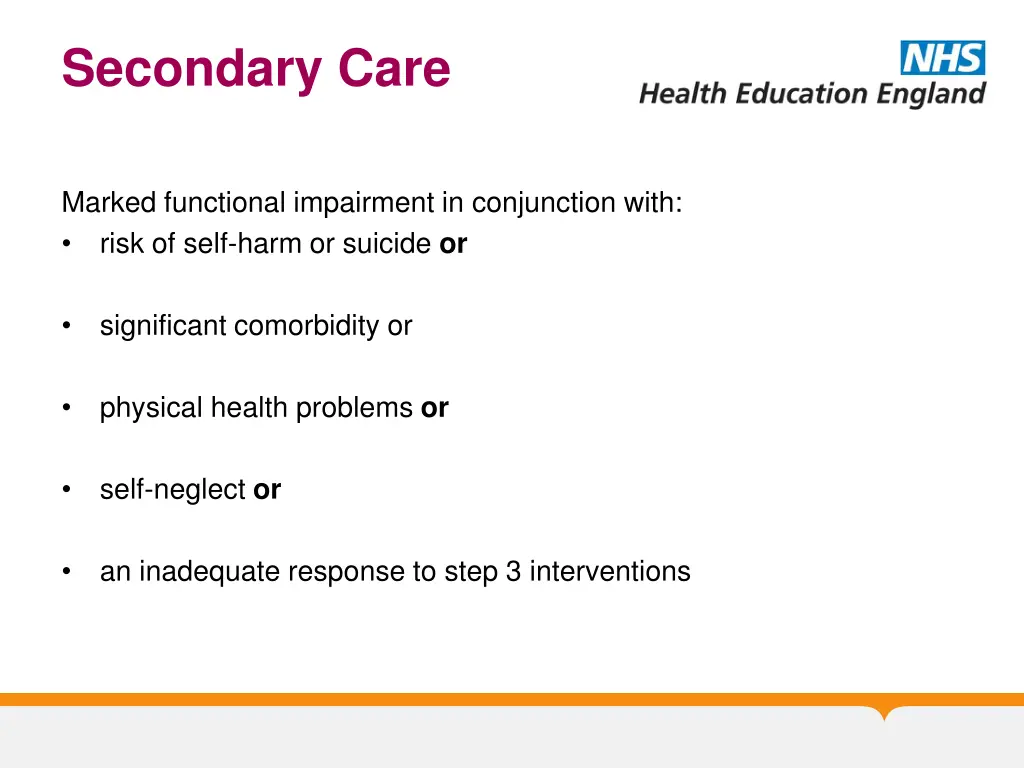 secondary care
