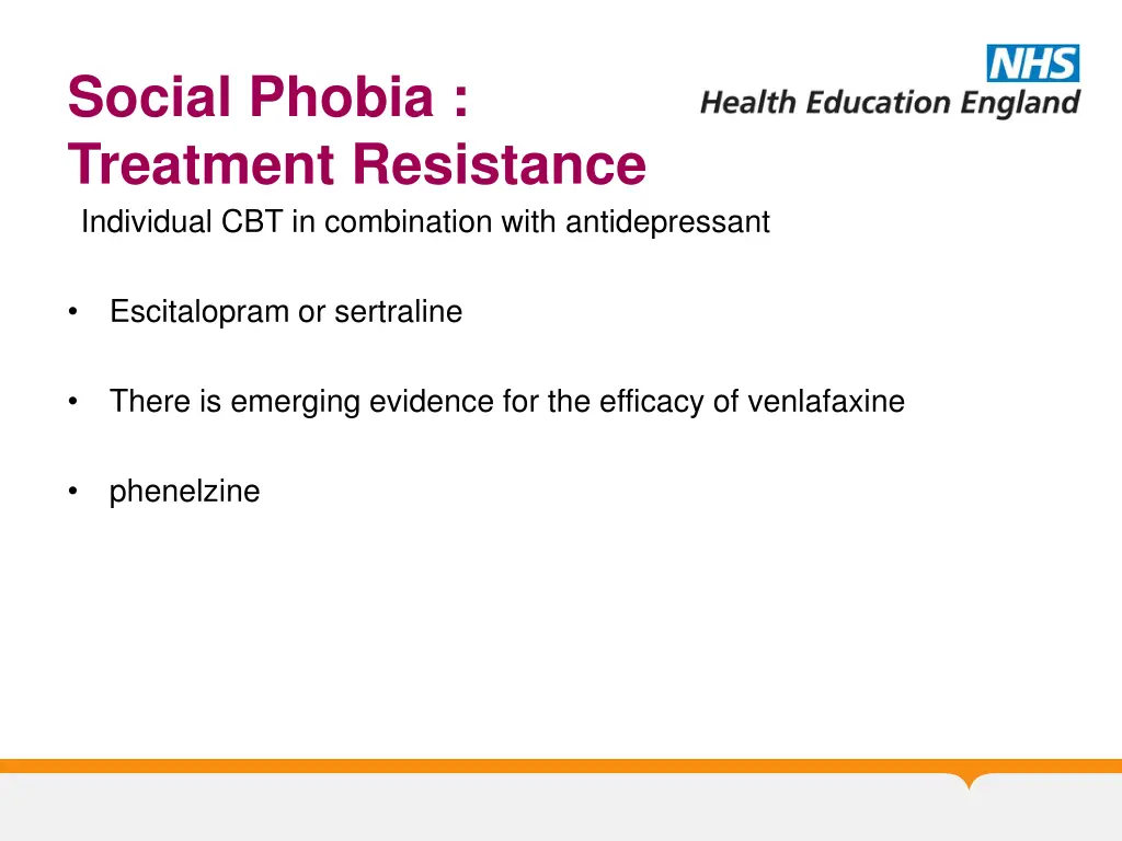 social phobia treatment resistance individual