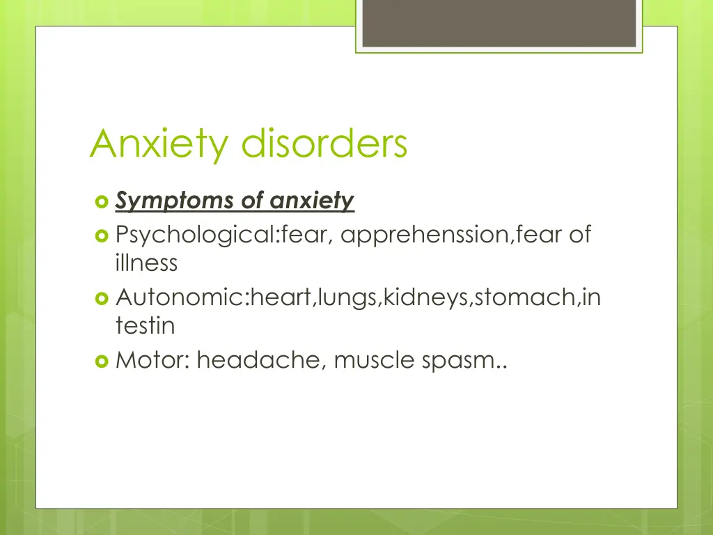 anxiety disorders 2