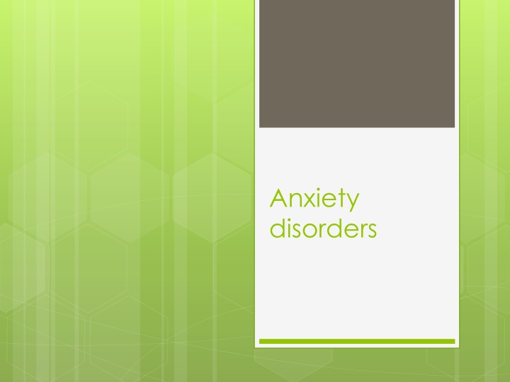 anxiety disorders