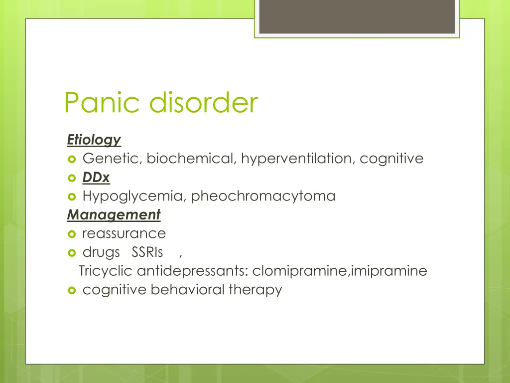 panic disorder 1