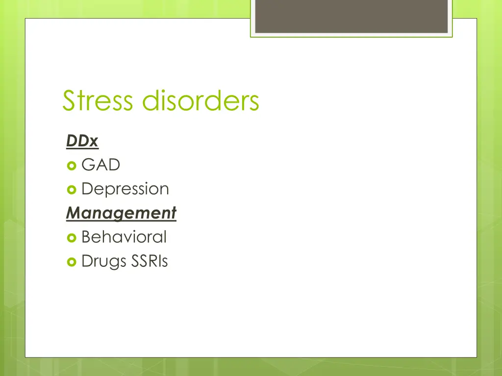 stress disorders 1