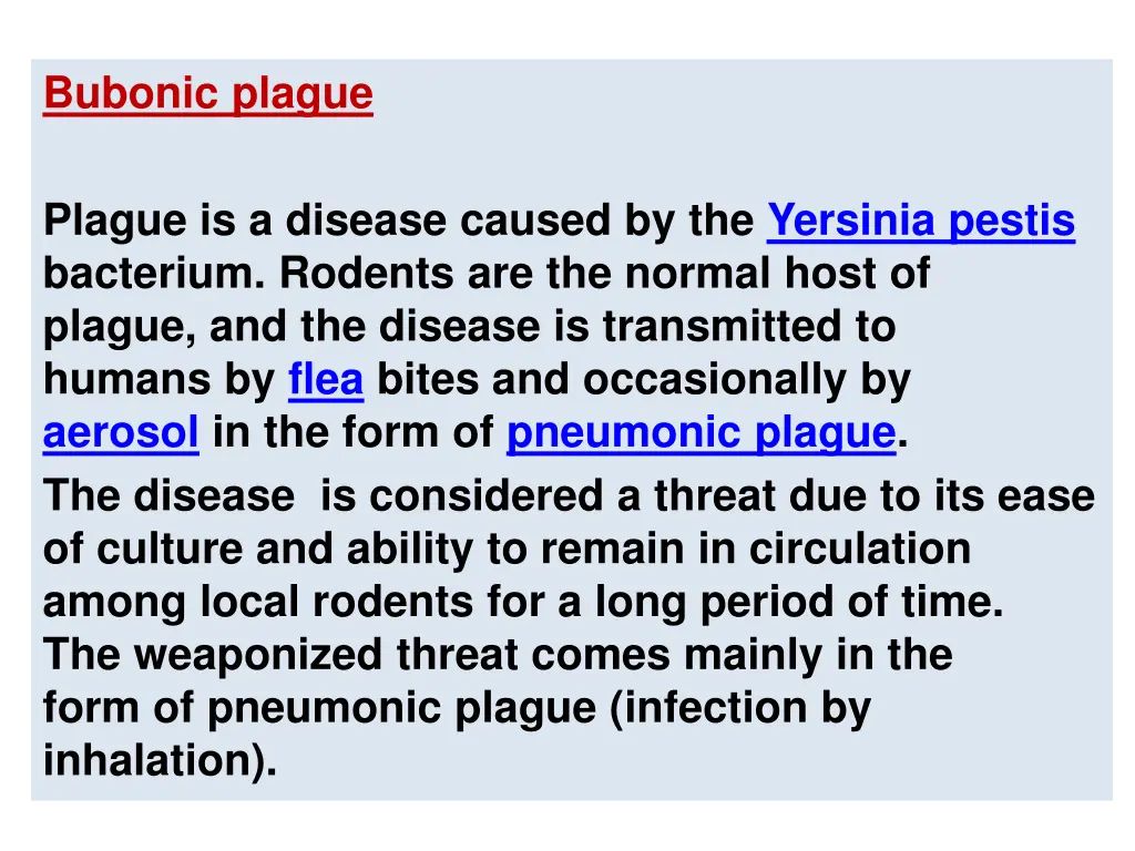 bubonic plague