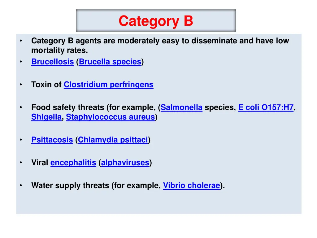 category b
