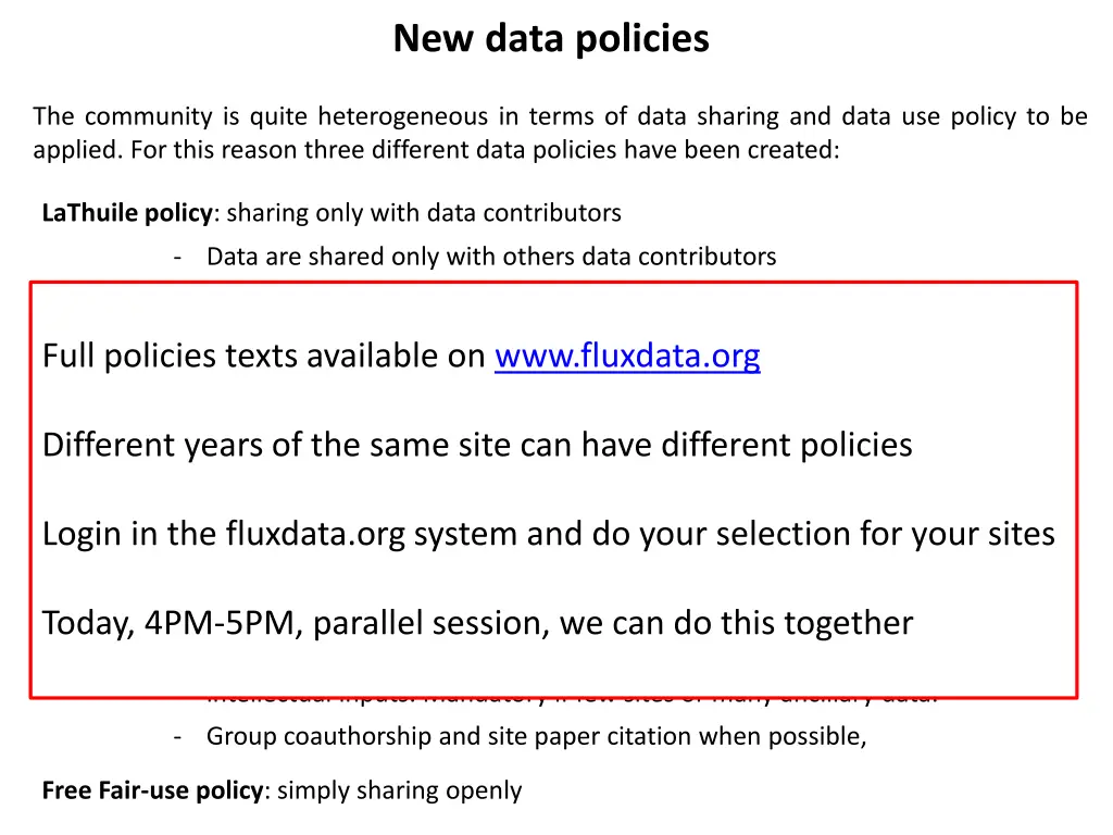 new data policies