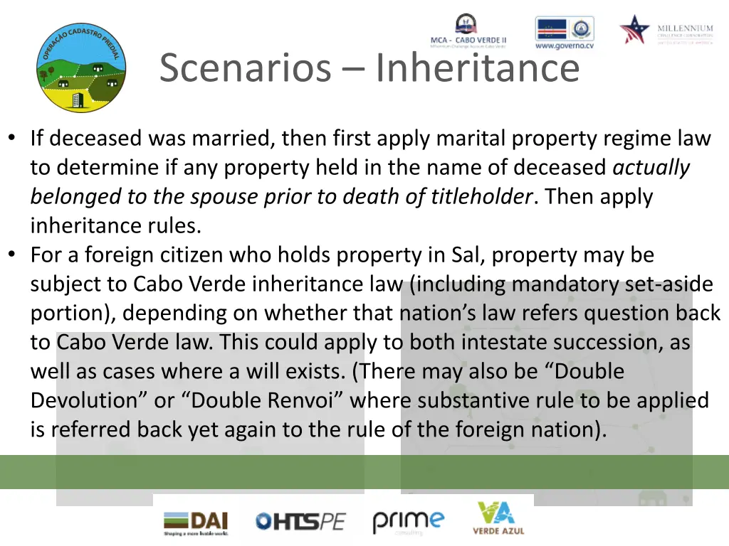 scenarios inheritance