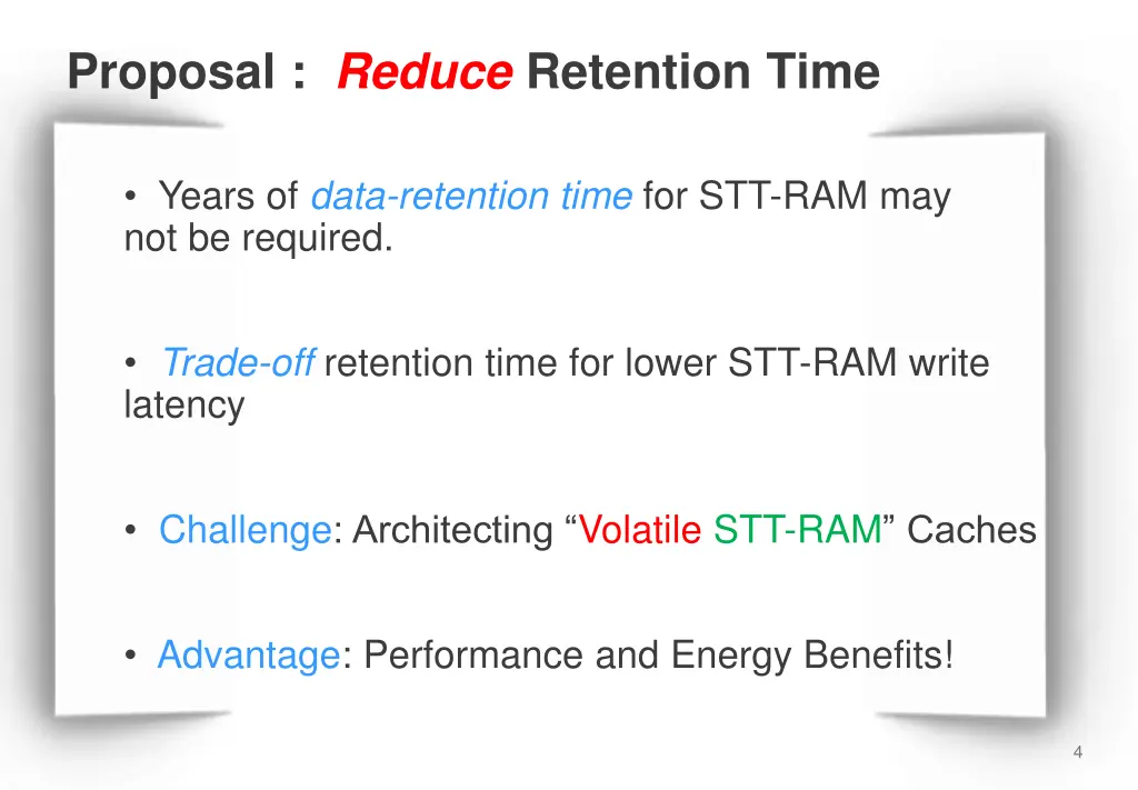 proposal reduce retention time
