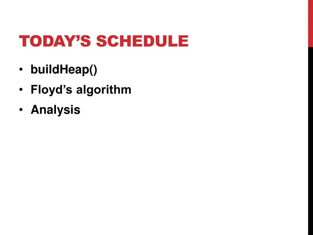 today s schedule