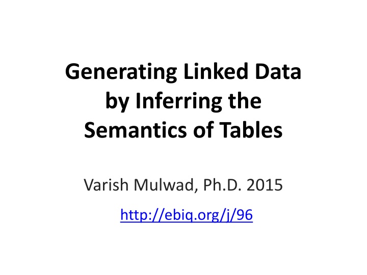 generating linked data by inferring the semantics
