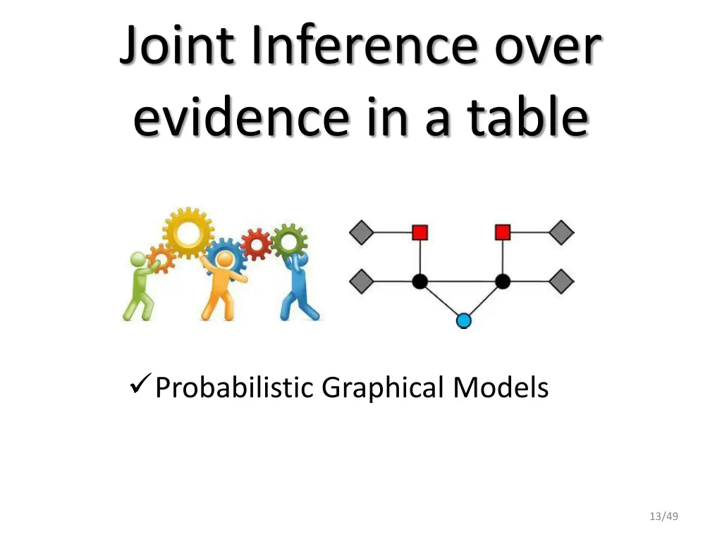 joint inference over evidence in a table