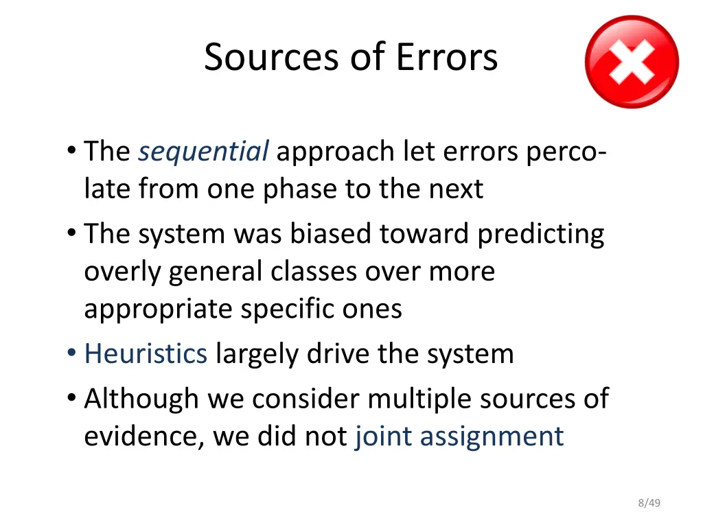 sources of errors
