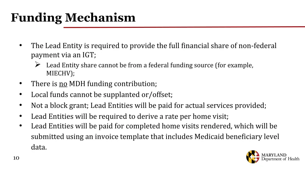 funding mechanism