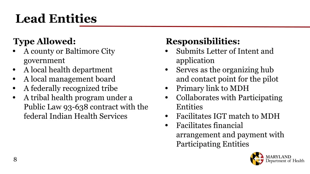 lead entities